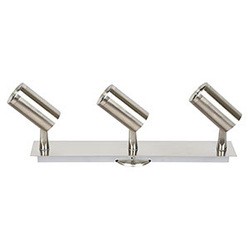 Aplique 3 luces GU10 niquel tempano